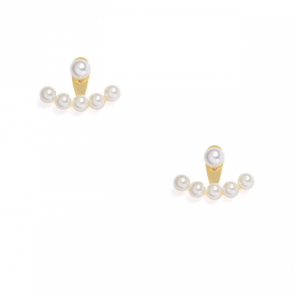 Jeweliq floating pearl ear jackets